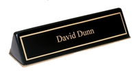 Black nameplate.