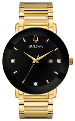 Mens Gold Diamond Futuro watch