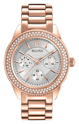 Women's Rose Gold  Crystal watch