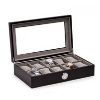 Watch box with quartz movement clock