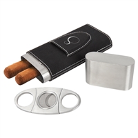 Cigar Case with Cutter in Vegan Leather