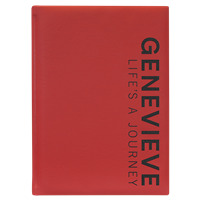 7" x 9 3/4" Red Vegan Leather Journal-Lined Paper