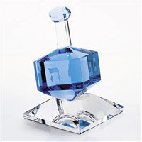 Crystal Dreidel On Stand