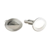 Oval Silver Cuff Links