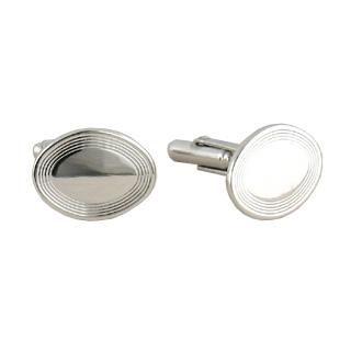 Oval Silver Cuff Links