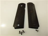 Grip Panels,  1911 Style Brown Plastic