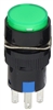 YuCo YC-16I-MOM-YG-4 16mm Round Illuminated 5-Pin Push Button - Momentary - 48V AC/DC - Green