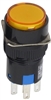 YuCo YC-16I-MOM-YY-2 16mm Round Illuminated 5-Pin Push Button - Momentary - 110V AC/DC - Yellow