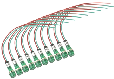 YuCo YC-9WRT-1G-12-10 GREEN LED 12V AC/DC