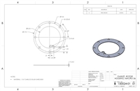 Garlock 3000 Ring Gasket - 5.25" ID x 7.75" OD x 1/16" Per DWG 100024-01