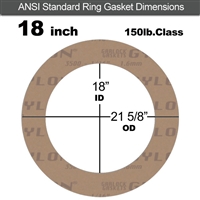 Garlock 3500 Fawn GylonÂ® Ring Gasket - 150 Lb. - 1/8" Thick - 18" Pipe