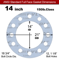 Garlock GylonÂ® 3504 Full Face Gasket - 150 Lb. - 1/8" Thick - 14" Pipe