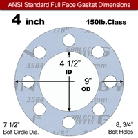 Garlock GylonÂ® 3504 Full Face Gasket - 150 Lb. - 1/8" Thick - 4" Pipe