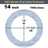 Garlock GylonÂ® 3504 Ring Gasket - 150 Lb. - 1/16" Thick - 14" Pipe