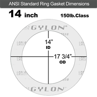 Garlock GylonÂ® 3510 Ring Gasket - 150 Lb. - 1/16" Thick - 14" Pipe