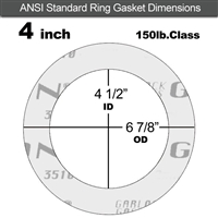 Garlock GylonÂ® 3510 Ring Gasket - 150 Lb. - 1/16" Thick - 4" Pipe