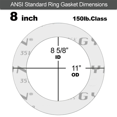 Garlock GylonÂ® 3510 Ring Gasket - 150 Lb. - 1/16" Thick - 8" Pipe