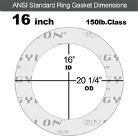 Garlock GylonÂ® 3510 Ring Gasket - 150 Lb. - 1/8" Thick - 16" Pipe