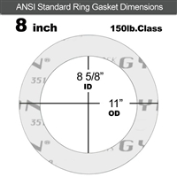 Garlock GylonÂ® 3510 Ring Gasket - 150 Lb. - 1/8" Thick - 8" Pipe