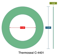 C-4401 Green N/A NBR Ring Gasket - 300 Lb. - 1/16" Thick - 4" Pipe