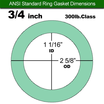 Equalseal EQ750G Ring Gasket - 300 Lb. Class - 1/8" - 3/4" Pipe Size