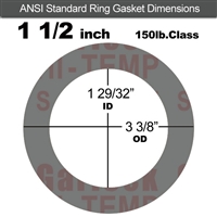 Garlock Style 9850 N/A NBR Ring Gasket - 150 Lb. - 1/8" Thick - 1-1/2" Pipe