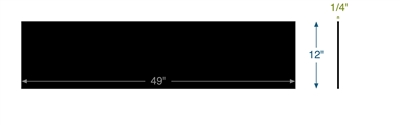 Santoprene 101-55 - 60 Durometer -  1/4" Thick - 12" x 49"