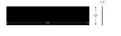 Santoprene 101-55 - 60 Durometer -  1/4" Thick - 12" x 53"