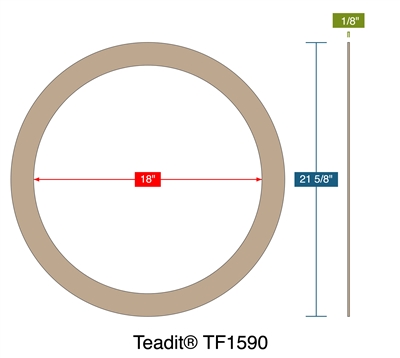TeaditÂ® TF1590 -  1/8" Thick - Ring Gasket - 150 Lb. - 18"
