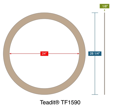 TeaditÂ® TF1590 -  1/8" Thick - Ring Gasket - 150 Lb. - 24"