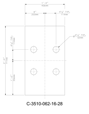 Garlock GylonÂ® 3510 Custom Rectangular Gasket - 1/16" x 16" x 28"