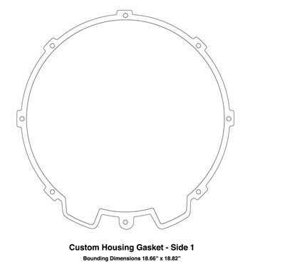 Garlock GylonÂ® 3510 Custom Housing Gasket - 1/16" - Side 1