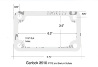 Garlock GylonÂ® 3510 Custom Frame Gasket 6.5" x 7.5"  - 1/16" Thick
