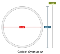 Garlock GylonÂ® 3510 Custom Ring Gasket 24.5" x 26.75" - 1/16" Thick