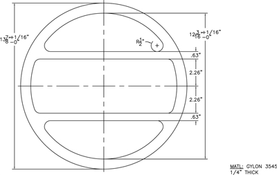 Garlock GylonÂ® 3545 Ribbed HE Gasket - 1/4" Thick - 13.875" OD