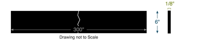 40 Durometer Soft Neoprene Strip - 1/8" Thick x 6" Wide x 25 Ft Long