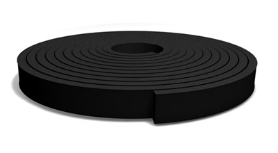 RE-4271 EPDM Blend Sponge Strips Plain Back - 1" Thick x 2.5" Wide x 25' long