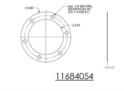 C-4401 Green N/A NBR Custom Gasket - 1/32" Thick - DRW 11684054