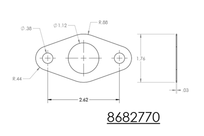 C-4401 Green N/A NBR Custom Gasket - 1/32" Thick - DRW 8682770