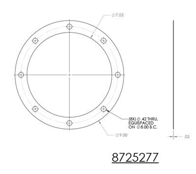 C-4401 Green N/A NBR Custom Gasket - 1/32" Thick - DRW 8725277