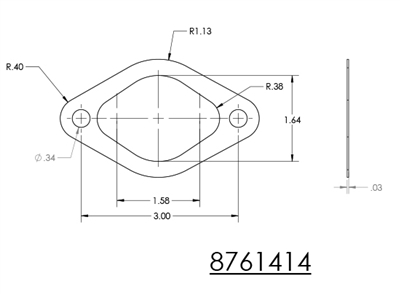 C-4401 Green N/A NBR Custom Gasket - 1/32" Thick - DRW 8761414