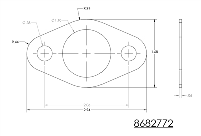 C-4401 Green N/A NBR Custom Gasket - 1/16" Thick - DRW 8682772