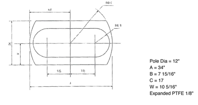 Equalseal EQ 535 J77 Well Cover Gasket - 20.62" x  34" x 1/8"