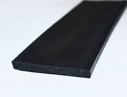 60 Duro Black Silicone Rubber Strip - 1/2" Thick x 3" Wide x 25 Ft Per Length