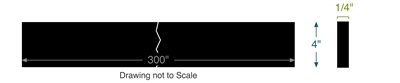 60 Durometer Neoprene Strip - 1/4" Thick x 4" x 25'