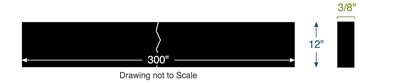 60 Durometer Neoprene Rectangle - 3/8" Thick x 12" x 25 ft - Bulk Pricing