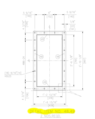 DX660 Custom FF Gasket - 150 Lb. - Thermal Oxidizer - Item 48/49