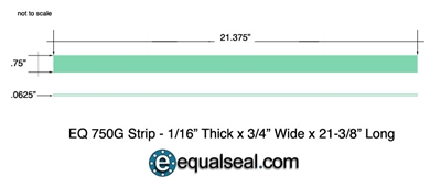 EQ 750G Custom Strip - 1/16" Thick x 3/4" wide x 21-3/8" Long