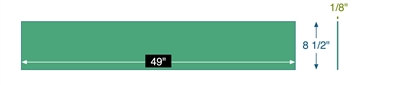 EQ 750G N/A NBR - 1/8" Th x 8-1/2" W x 49" L Strip