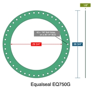 EQ 750G Full Face Gasket - 0.125" Thick  x  29.75" ID x 38.75" OD